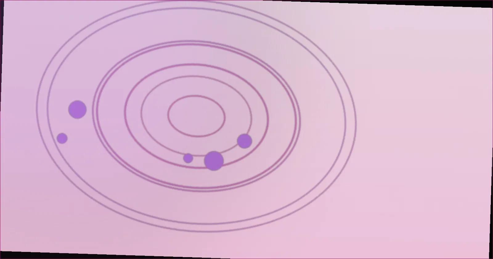 orbit pattern representing a small set of essential gear arranged carefully