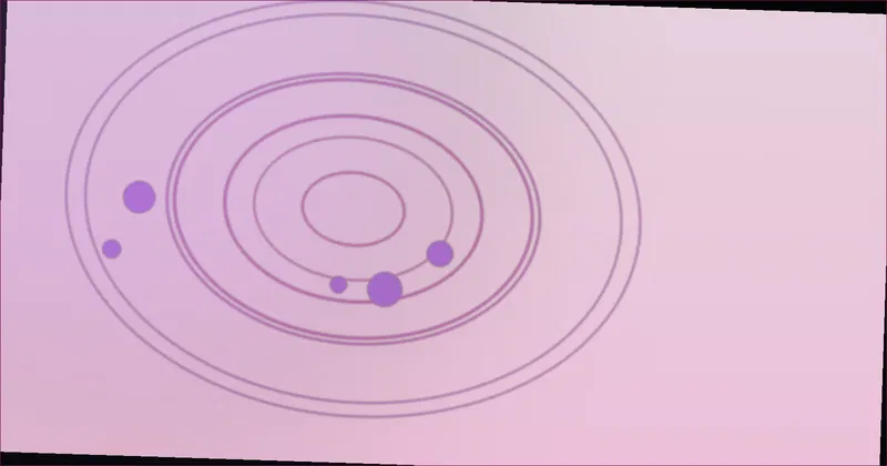 orbit pattern representing a small set of essential gear arranged carefully